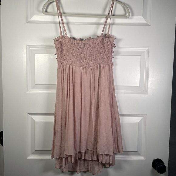 Rachael & Chloe Pink Layered Ruffles Strapless Party Dress Size Medium Lined - Picture 4 of 11